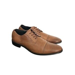 Aldo Mens Brown Leather Oxford Dress Shoes Size 10.5